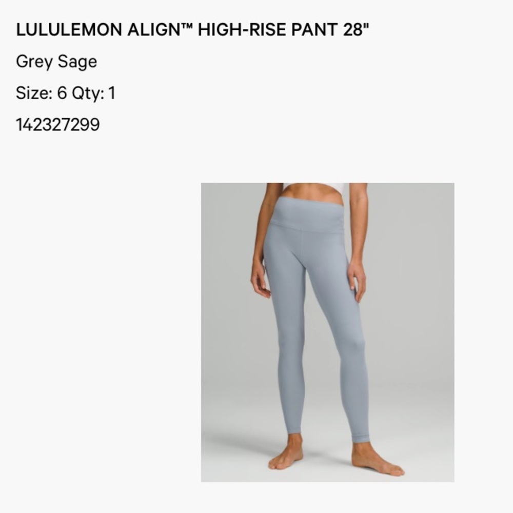 Lululemon Align High Rise Pant 28”
